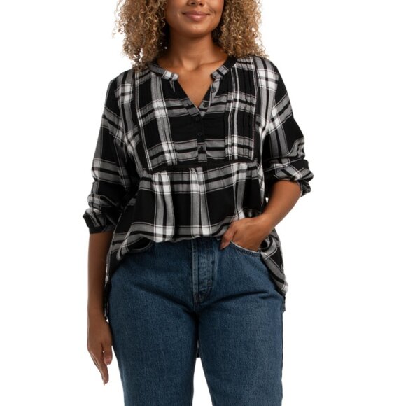 DASH Black/White Long Sleeve Top With Bib - Picture 1 of 2